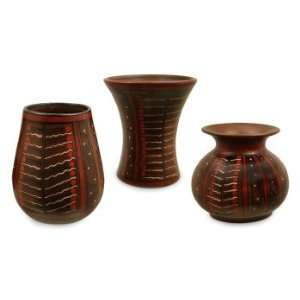  Ceramic vases, Lines from the Past (set of 3)