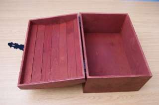 Lacquered wooden trinket box. Treasure chest style Natural wood 