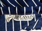 vintage 70 80s LANVIN Blue White Striped Jersey Dress M  