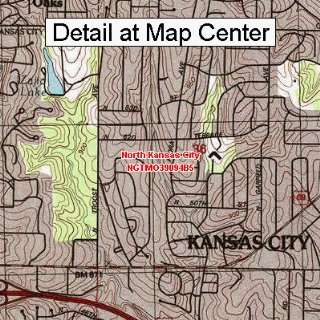  USGS Topographic Quadrangle Map   North Kansas City 