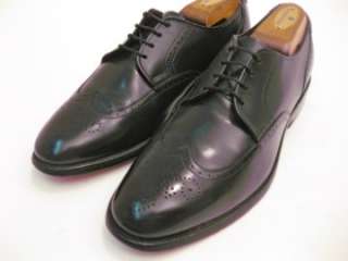 Allen Edmonds KINGSWOOD Black Wingtip Dress Shoes Oxfords 7 D Medium $ 