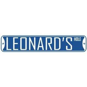   LEONARD HOLE  STREET SIGN