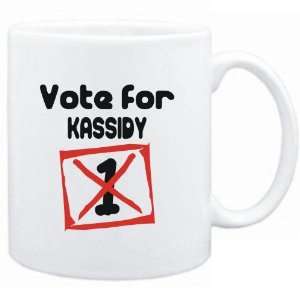  Mug White  Vote for Kassidy  Female Names Sports 