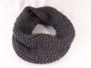 chunky knit cowl neck circle infinity endless loop 12 wide tube scarf 