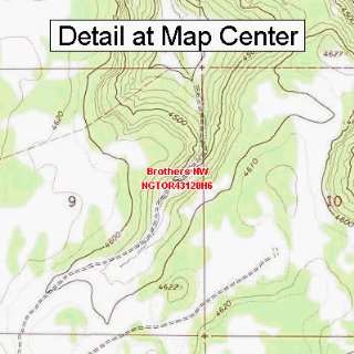  USGS Topographic Quadrangle Map   Brothers NW, Oregon 