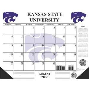  Kansas State Wildcats 22x17 Academic Desk Calendar 2006 07 