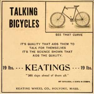  1896 Ad Keatings Wheel Holyoke Bicycles Motorcycle KWC 