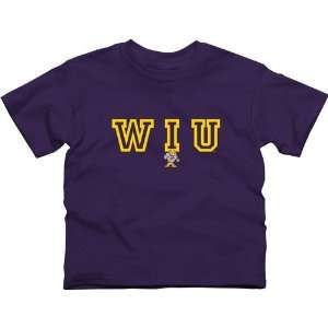  Western Illinois Leathernecks Youth Wordmark Logo T Shirt 