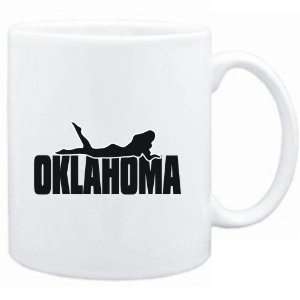  Mug White  SILHOUETTE Oklahoma  Usa States Sports 