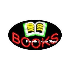  Flashing Books Neon Sign (Oval)
