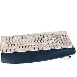  BTC 5200PR 104 Key AT Keyboard with Palm Rest (Beige 
