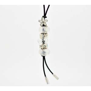 Divine Beads Handmade Real Leather Lariat Charm Necklace Complete With 
