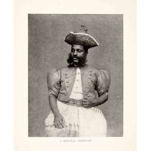  1907 Print Portrait Costume Kandy Chieftain Sri Lanka World 