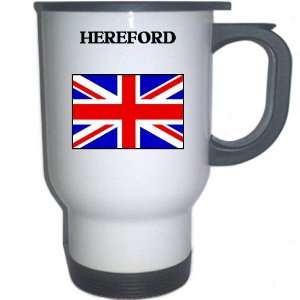  UK/England   HEREFORD White Stainless Steel Mug 