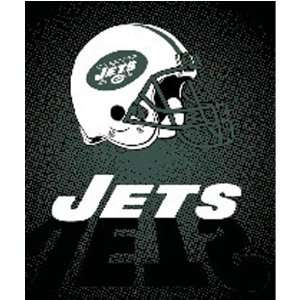 New York Jets Royal Plush Raschel NFL Blanket (Lights Series) by 
