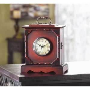  Antique Style Wood Travel Clock