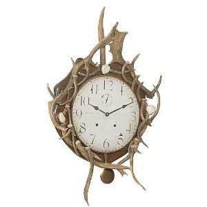  Antler Clock on Wood Base
