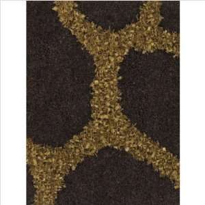   Liberty Brown / Gold Contemporary Rug Size Runner 26 x 76 Baby