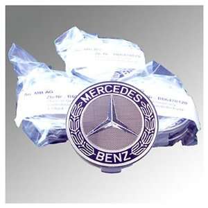  Mercedes Benz four Blue Classic Logo Wheel Center Cap Set 
