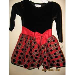  Red and Black Velvet Dress Size 2t Toys & Games