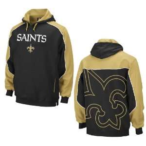  Reebok New Orleans Saints Black Arena Hoody Sweatshirt 