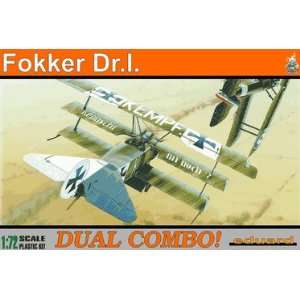   72 Fokker Dr I Triplane Fighter Dual Combo (Plastic Kit) Toys & Games