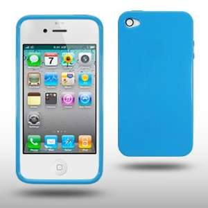  IPHONE 4G SOLID LIGHT BLUE GEL COVER CASE BY CELLAPOD 