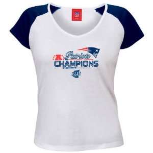 New England Patriots 2007 AFC Conference Champions Womens Script Tee 