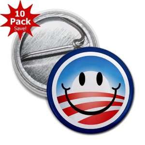 President Barack OBAMA Smiley Face Campaign Logo 10 Pack 