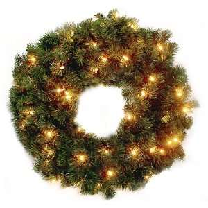   Pine Artificial Christmas Wreath   Clear Lights