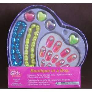  What Girls Want Boutique in a Box w 3D Press On Finger 