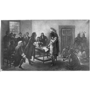  King Metacomet Phillip,Sachem of Wampanoags,standing at 