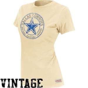   Ness Dallas Cowboys Ladies Vintage Graphic Premium T Shirt   Natural