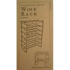  Stackable Natural Wooden Wine Rack (Holds 24 Bottles 