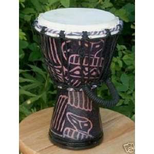  Purple Motif Sarong Design Djembe Drum 11 12 Tall x 7 