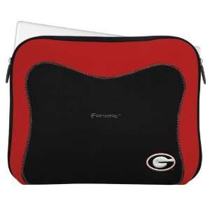 Georgia Bulldogs Black Red Neoprene Laptop Sleeve  Sports 