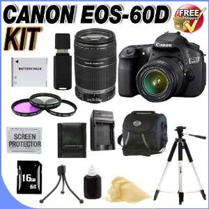  Canon EOS 60D 18 MP CMOS Digital SLR Camera w/ EF S 18 