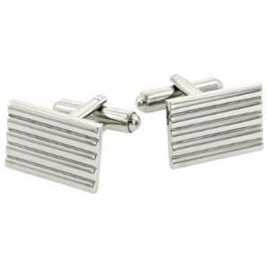    Classic lined design cufflinks with presentation box Jewelry