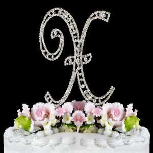   ~ Swarovski Crystal Wedding Cake Topper ~ Letter X 
