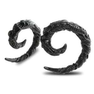  Black Dragon Spiral Ear Expander Jewelry