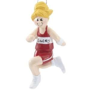 Personalized Runner Girl Christmas Ornament 