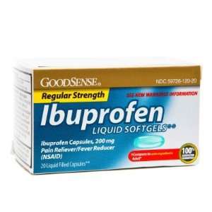 Good Sense  Ibuprofen Liquidgels, 200mg, 20 Capsules 