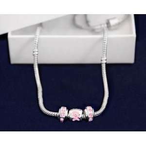   Pink Ribbon Necklace   Pink Ribbon (RETAIL) Arts, Crafts & Sewing