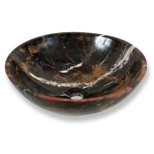  Round Calico Marble Vessel Sink 16.5 X 5