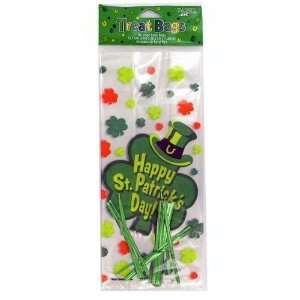  24 Packs of 20 St Patricks Large Cello Treat Bags