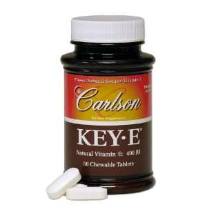  Carlson Labs Key E Natural Vitamin E, 200 IU, 50 Tablets 