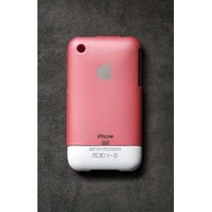  iPhone 3g 3gs Slider Case Cover Pink Plastic Top Rubber 