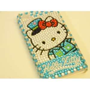  IPhone 4 4S Hello Kitty Light Blue Uniform Bling Diamond 