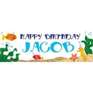  Under The Sea Personalized Banner 18 Inch x 54 Inch All 