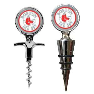 Boston Red Sox Wine Stopper and Corkscrew Set